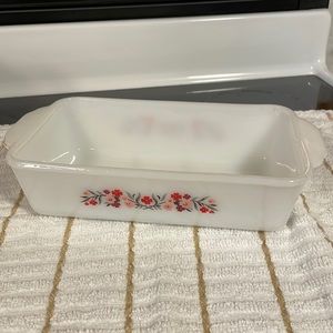 Vintage Fire-King #409 Primrose Casserole Dish  Bread LOAF Pan 1 Qt.